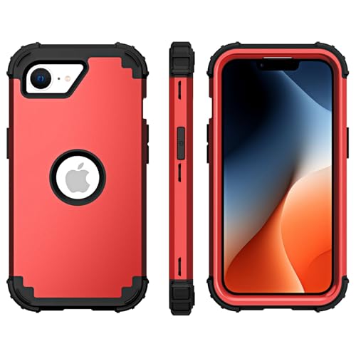 Coque pour iPhone 16E LK3JT US Rouge housse de protection rigide