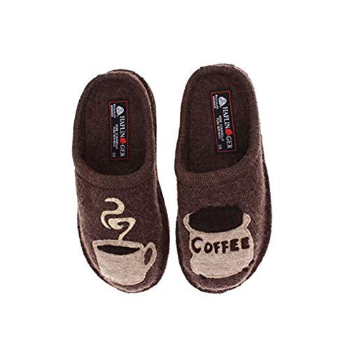 HAFLINGER Coffee Unisex Wool Slippers