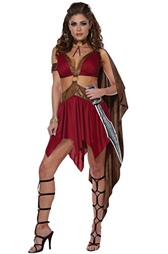 California Costumes Women's Warrior Goddess Costume, brown/red, Medium
