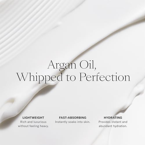 Josie Maran Whipped Argan Oil Face Butter - Anti Aging Face Cream & Redness Reducing Skin Care - Hydrating Daily Moisturizer with Shea Butter - Vegan & Cruelty-Free Formula - Unscented (1.69 oz)