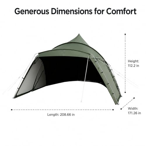 Carpa de Camping Pirámide 4-6 Personas Resistente al Agua miniatura 7