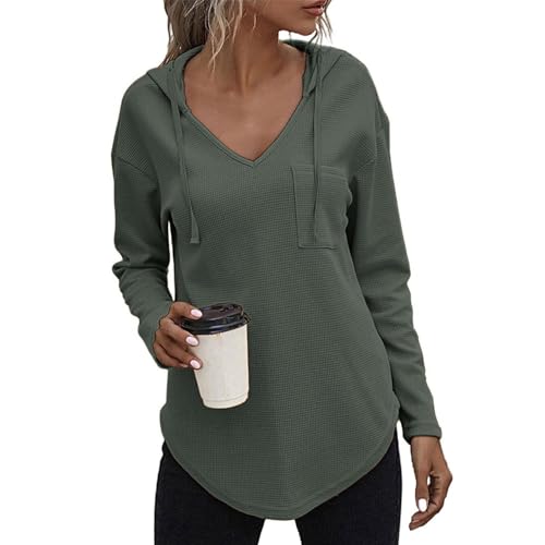 Decorie Pullover Damen Winter Herbst Hoodie Damen Sweatshirt Einfarbig...