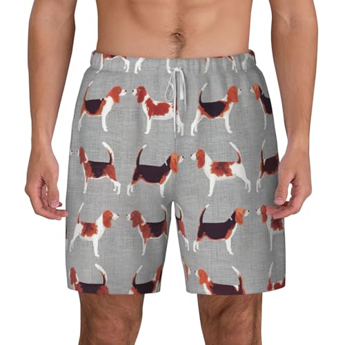Short de plage imprimé Beagle EdWal doublé pour homme