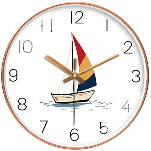 Image of Wall Clock 12 inch Silent Quartz Decorative Wall Clock Non-Ticking Classic Digital Clock Battery Operated Round Easy to Read Handheld Complete Home /Kitchen /Bedroom (401)