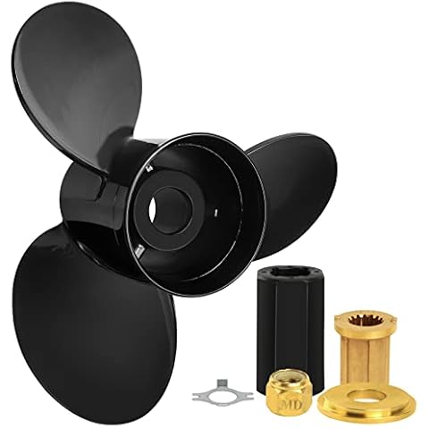 NOVINO 14-1/2Dia X 19Pitch Boat Outboard Propeller for Mercury Engine 135 150 175 200 220 225 250 300HP/Mercruiser Alpha One Prop,3-Blade Aluminum 14.5dia x 19 Pitch Propeller,Replace OEM#48-832830A45 Cover