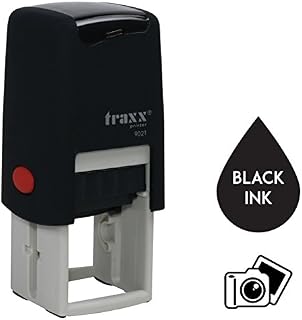 Traxx 9021 Loyalty Card Self Inking Rubber Stamp Business Cafe Coffee Shop *A Black Coffee Bean Design*