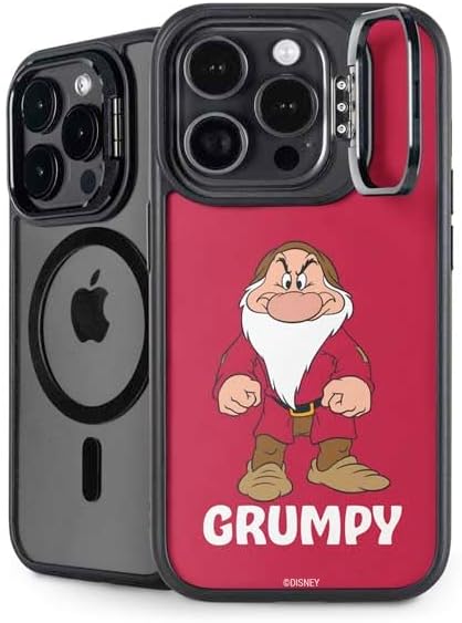 Skinit Kickstand Phone Case Compatible with iPhone 16 Pro - Officially Licensed Disney Snow White Grumpy Dwarf Design