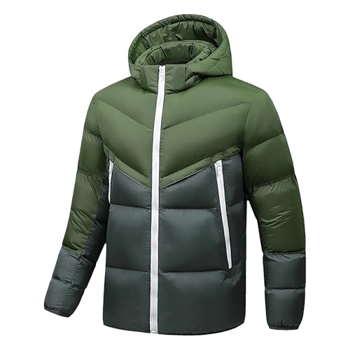 Manteau rembourré en coton épais DGKaxiyaHM veste chaude d'hiver pour homme à capuche