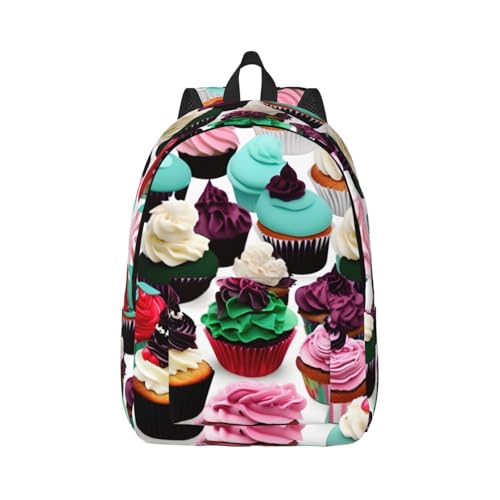 Sac à dos de voyage imprimé cupcakes pour soulager vos épaules en rando