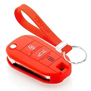 TBU car Sleutel cover compatibel met Opel – Silicone sleutelhoesje – beschermhoesje autosleutel – Rood