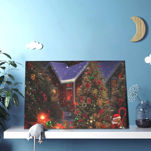 Impression sur toile de Noël de 30x45 cm pour décorer le salon - 5