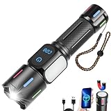 LIAISMI Taschenlampe LED Aufladbar, 1500 Lumen Taschenlampe...