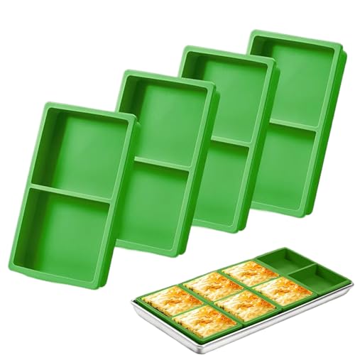 JINGLING Congeladores de silicona, moldes de silicona para el secador de congelación 4 piezas, accesorios apilables esteras protectoras para dulces de chocolate