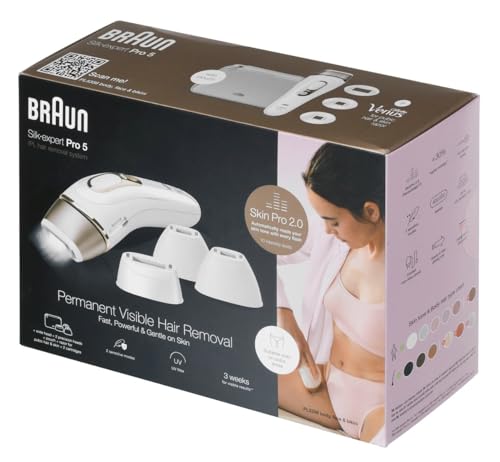 Braun Silk-Expert Pro PL5356 Lumière pulsée Or, Blanc