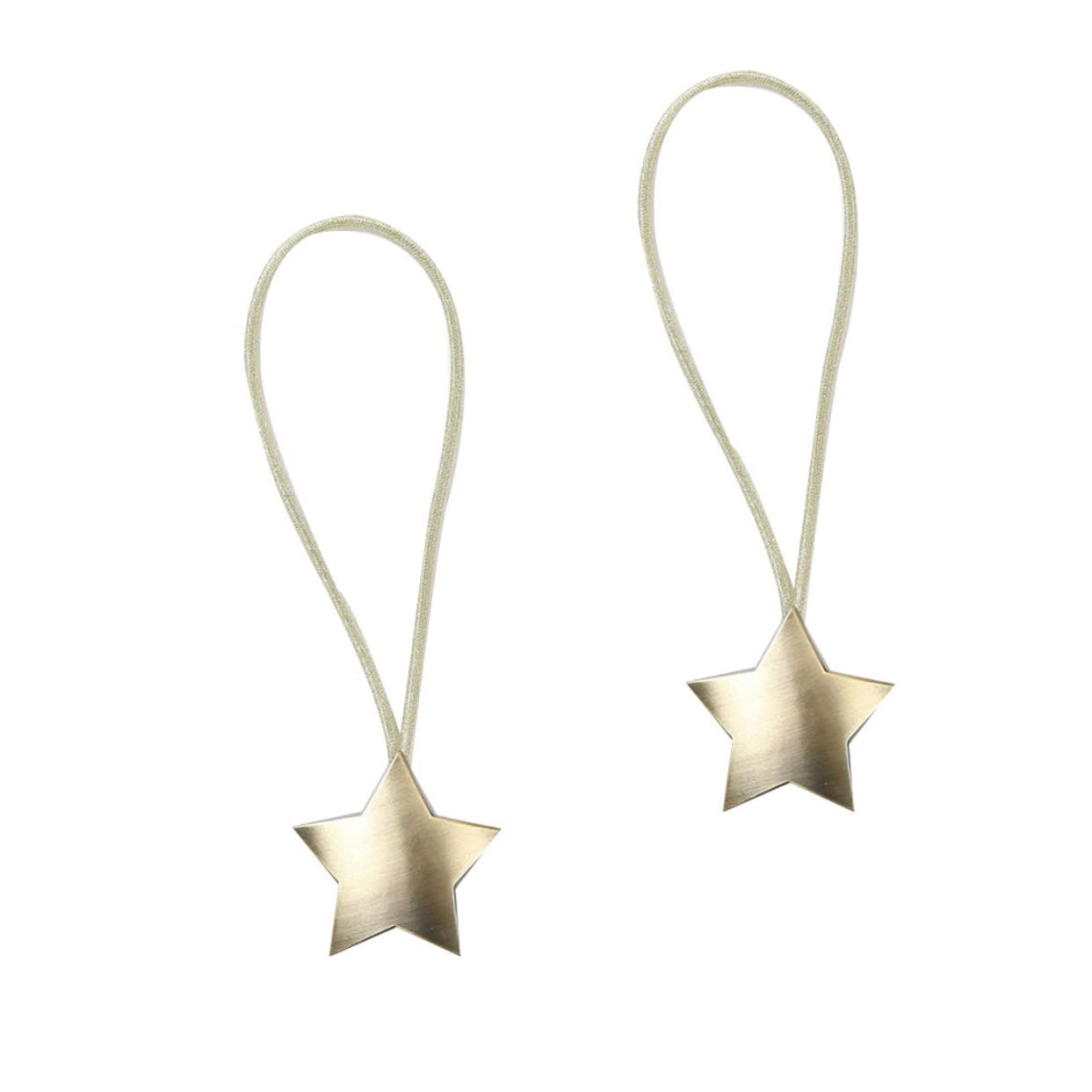 Ciieeo 4pièces Attaches Magnétiques Métal pour Rideaux Système De Fixation Facile Embrasses Décoratives pour Salon Chambre Et Bureau Bronze