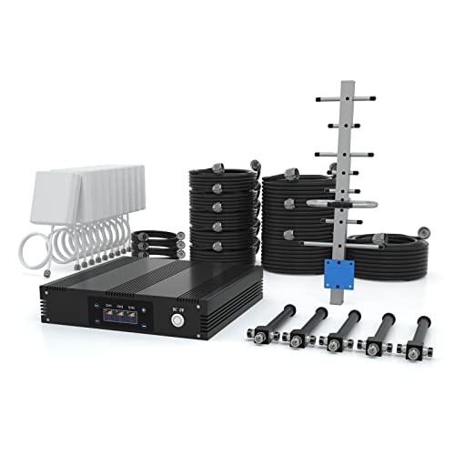 GOBOOST Amplificador de Cobertura Móvil 3 Bandas 900/1800/2100MHz Band 8/3/1 Uso de MGC y AGC 2G 3G 4G LTE Amplificador de Señal movil, Repetidor de Señal ,Alta Ganancia 85dB Cover