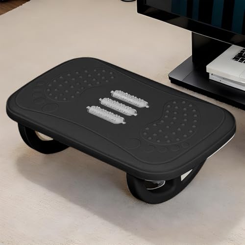 Reposapies De Oficina Taburete De Pie Ajustable Para Escritorio | Tabu-rete Ergonómico De Apoyo Para Silla | Con Ruedas Para Relajar Piernas En Hogar Escuela - imagen 4