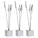 Cosmos® 3 Pcs Cube Base Memo Clips Holder with Alligator Clip Clasp for Displaying Photos Number Cards