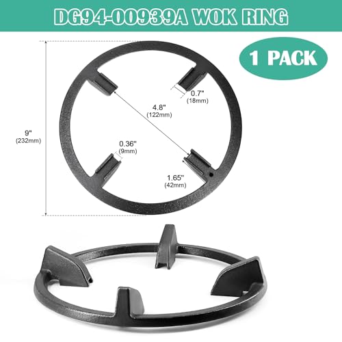 image for Hiorucet DG94-00939A Cast Iron Wok Ring, Wok Support Ring for Gas Stov