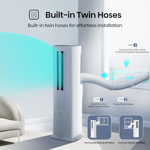 image for Hisense API0825UW1D Smart Inverter Twin Hose 8,000 BTU (DOE) 350 SF He