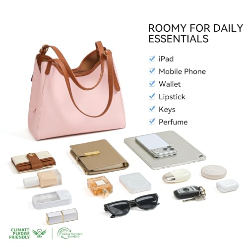 Image of BOSTANTEN Shoulder Bag for Women, 3-Compartment Leather Purses and Handbags