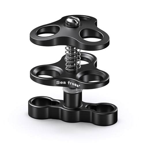 Sea frogs Triple Ball Clamp Diving Camera Bracket Aluminum Spring Flashlight Clamp for Diving Underwater Photography System CP-4