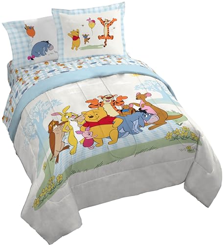 Image of Disney Winnie The Pooh Queen Comforter Set 7 Piece Kids Bedding, White