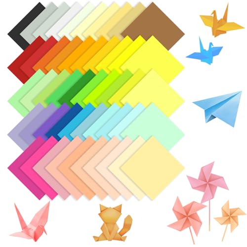 200 Sheets 50 Colors Origami Paper 6x6 inch Double Sided Colors Paper for Arts and Crafts Projects