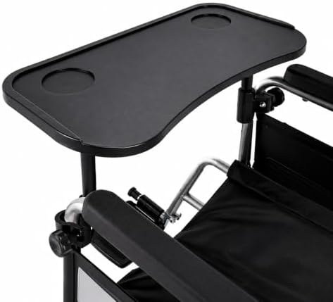Wheelchair Tray Table with Cup Holders, Universal Lap Desk for Activities image 4