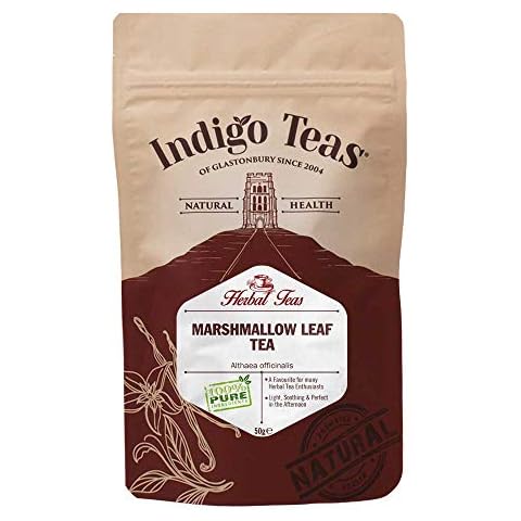 Indigo Herbs Marshmallow Leaf Tea 50g | Althaea officinalis Dried Loose Leaf Herbal Tea | Caffeine and GMO Free Cover