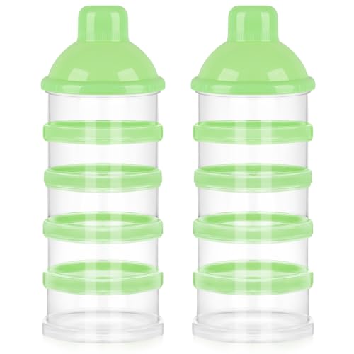 Image of Accmor Formula Dispenser On The Go, 5 Compartments Stackable Formula Container for Travel, Baby Milk Powder Kids Snack Container, BPA Free