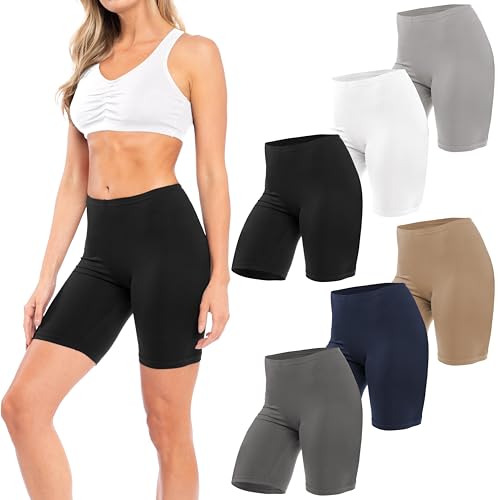 Sexy Basics Womens Ultra Soft Yoga Bike Short | Stretch Boxer Briefs | Multi Packs
