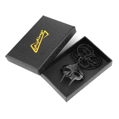 Collier MF DOOM acier inoxydable anti-ternissement pendentif masque rap