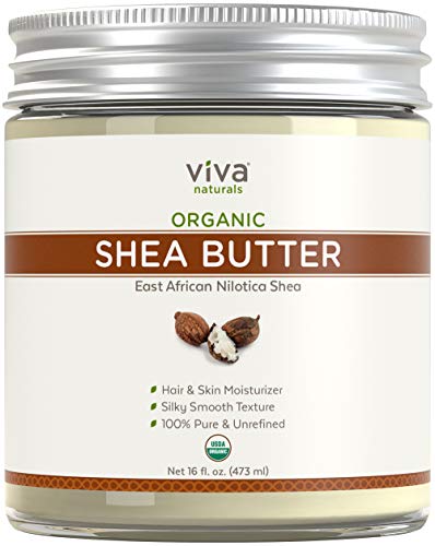 Viva Naturals, Organic Shea Butter, Raw and Unrefined, Skin Moisturizer, Perfect for All DIY Recipes (16 oz)