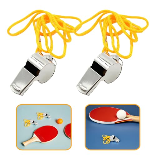 48 silbatos metálicos para deportes con cuerda VICASKY miniatura 7