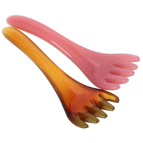 OATIPHO 2Pcs Handheld Scalp Massage Comb Resin Scraper Tool for Head Scratching and Relaxation Multi Functional Massage Tool for Scalp Care and Relief
