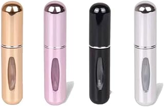 Portable Mini Refillable Perfume Atomizer Bottle, Refillable Perfume Spray, Atomizer Perfume Bottle, Scent Pump Case for Traveling and Outgoing, 5ml Multicolor Perfume Spray (4pcs)