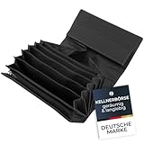 HMF Kellner Geldbörse, Kellnerportemonnaie mit Magnetverschluss | 19 x 11 x 4,5 cm | Schwarz