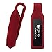TOMALL Support de clip en métal pour Fitbit Alta / Fitbit Alta HR Smart Fitness tracker Bandes de silicium de remplacement rouge