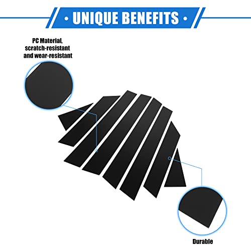 image for VekAuto 8 Pcs Pillar Posts Door Window Trim Cover Compatible for Nissa