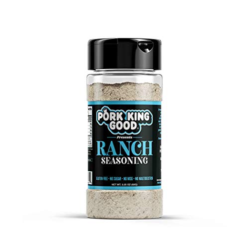 Pork King Good Ranch Seasoning For Cooking And Popcorn Seasoning - Keto Friendly, Paleo, No Msg, Gluten Free (Ranch, Single Shaker)
