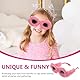 Lustige Sonnenbrillen Requisiten FüR Fasching Einzigartige Rundrahmen PlüSch Sonnenbrille in Pink Perfekt FüR Partys Und Fotoshootings