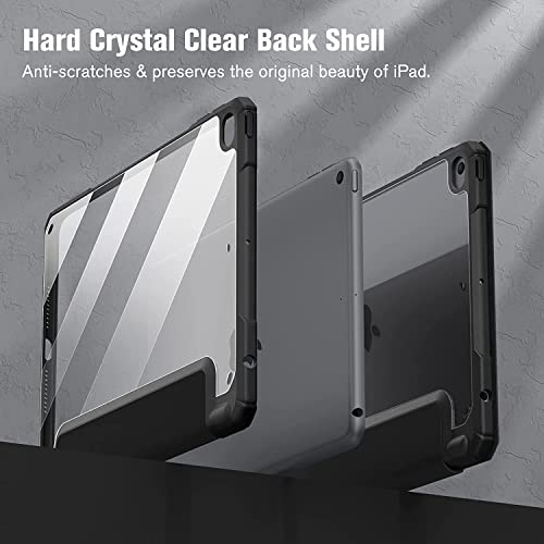 Image of SwooK Hybrid Case for 7.9 inch iPad Mini 5 /4 - Shockproof Clear Back Shell Flip Cover (Black)