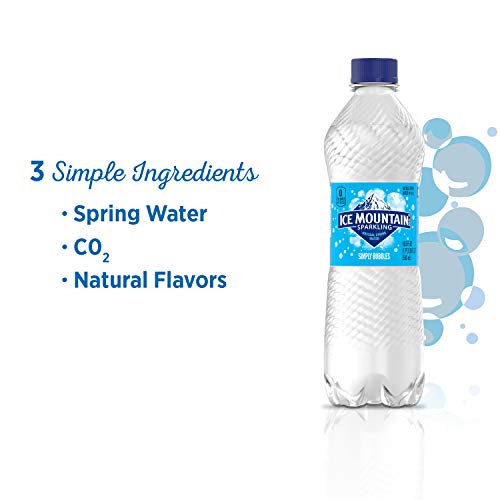 Image of Ice Mountain Sparkling Water, Simply Bubbles, 33.8 oz. Bottle (Pack of 5)