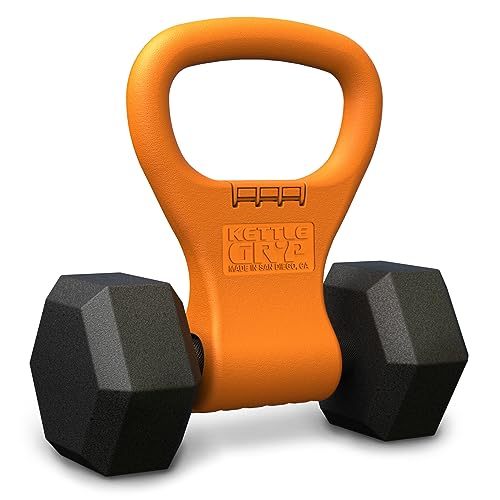 KETTLE GRYP – The Original – As Seen on SHARK TANK! Converts Your Dumbbells Into Kettlebells – Made in the USA – Dumbbell Grip Handle