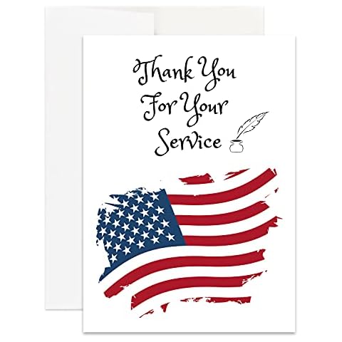 Simply Uncaged Christian Gifts Military Appreciation Card 5x7Inch for Service, Veteran, Military, Navy, Army Appreciation Card, Service Appreciation Card (Single Card) Cover