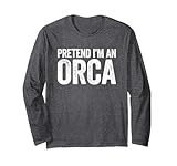 Disfraz de Orca de Pretend I'm An Orca para adultos, hombres, mujeres y niños Manga Larga