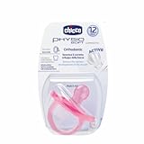 Chicco Beruhigungssauger Physio Soft 12m+, Rosa Silikon, 1 Stück