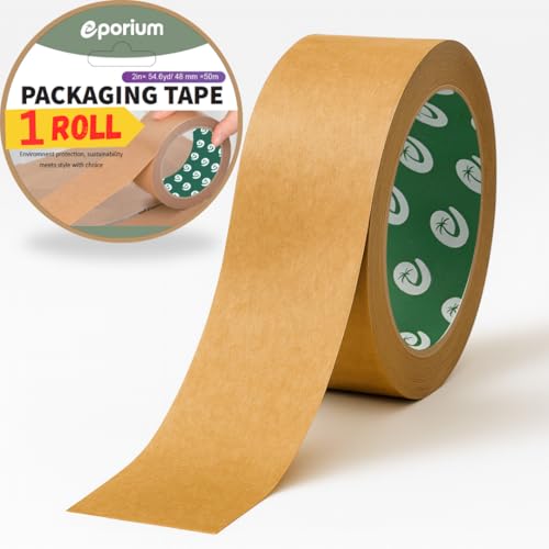 EPORIUM Premium Paper Packing Tape, Self Adhesive Recyclabe, 2 in.