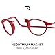 DIDINSKY Faraday Lesebrille mit Magnet und Filter gegen Blaulicht, graduierte Lesebrille, für Damen und Herren, mit entspiegelten Gläsern (Cherry, 1.5, x, ROUND)